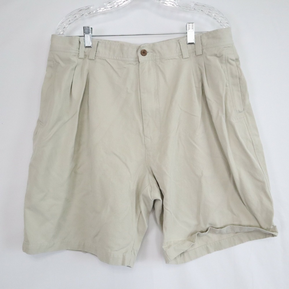 Tommy‎ Bahama Shorts Mens 38 Relax Chino Resort Casual Pleated Beige